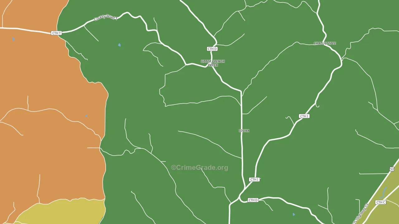 Iduna, WI Map of Vandalism Rates