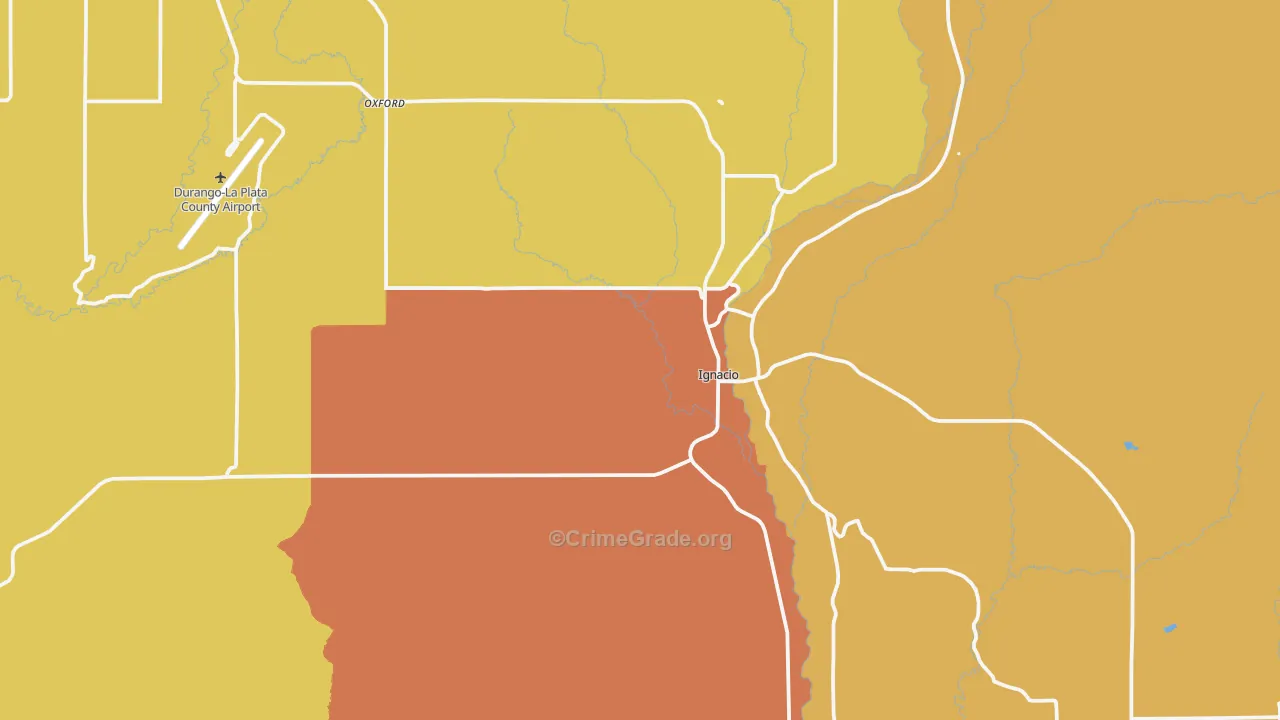Ignacio, CO Map of Vandalism Rates