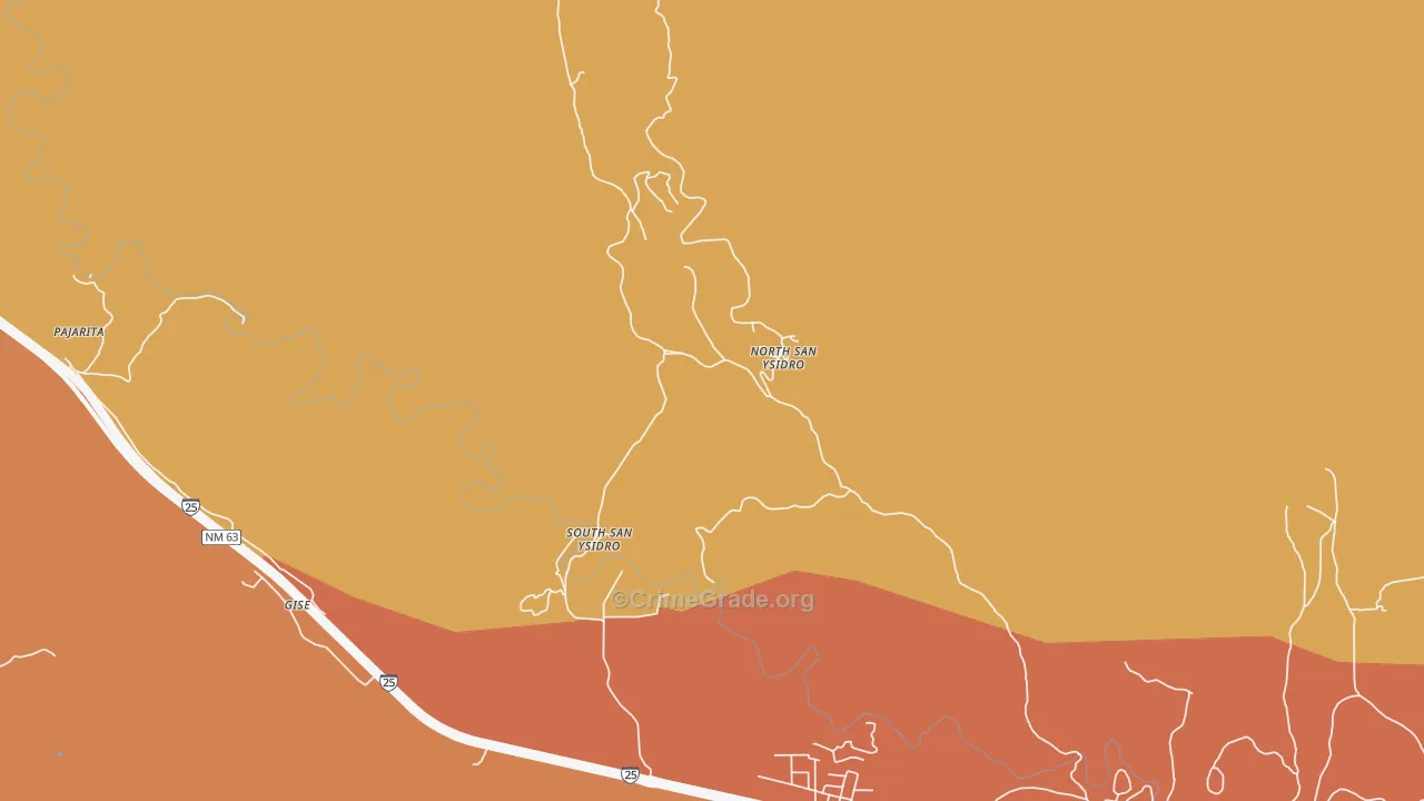 Ilfeld, NM Map of Vandalism Rates