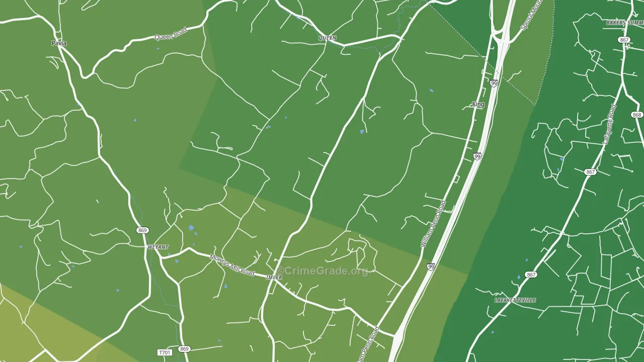 Imler, PA Map of Vandalism Rates