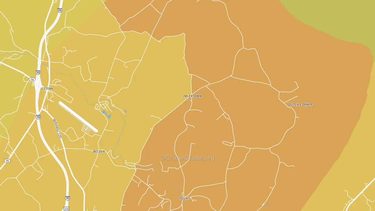 Imlertown, PA Map of Vandalism Rates