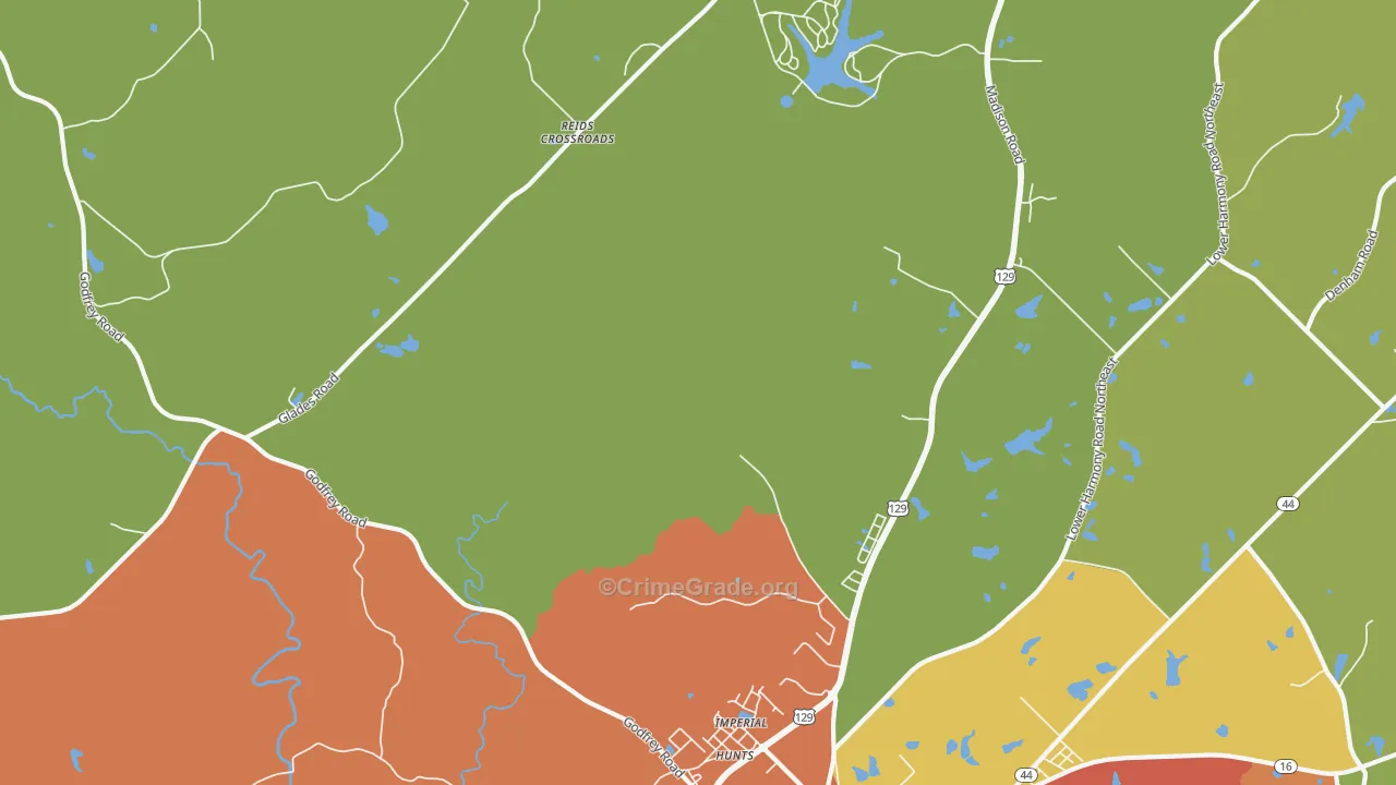 Imperial, GA Map of Vandalism Rates