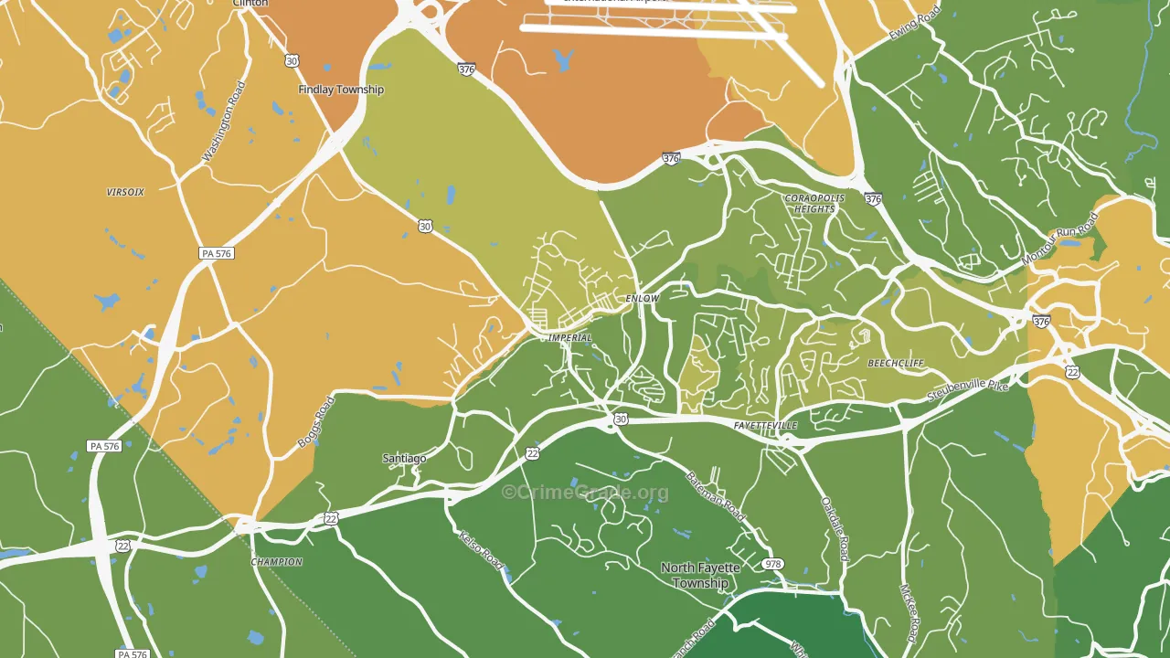 Imperial, PA Map of Vandalism Rates