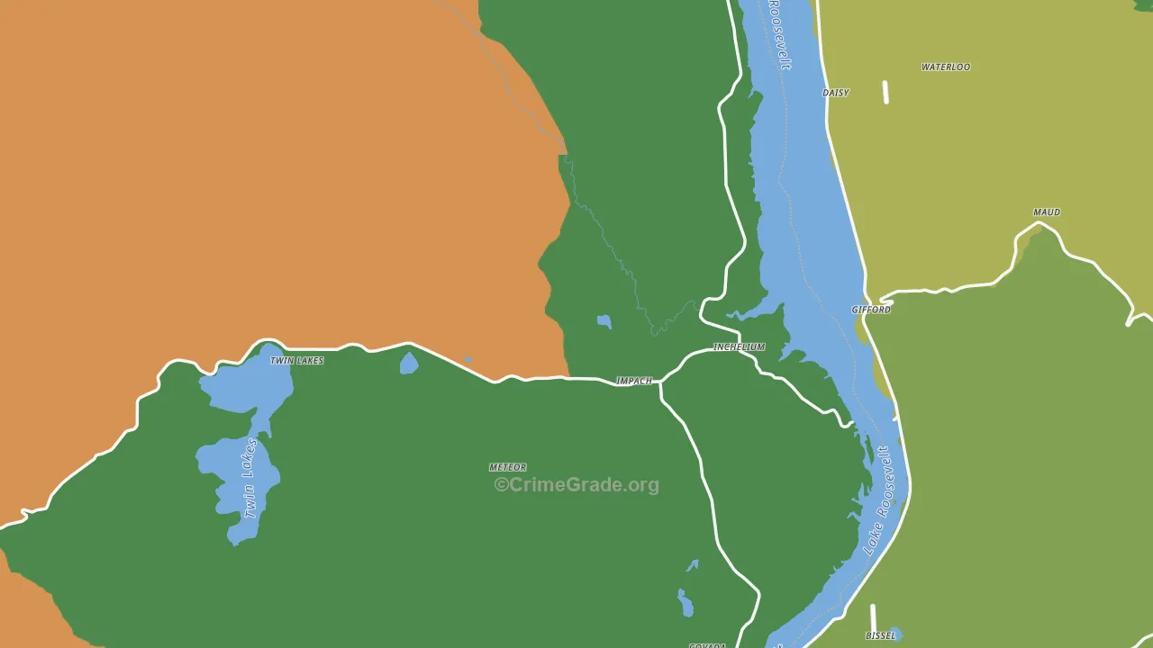 Inchelium, WA Map of Vandalism Rates