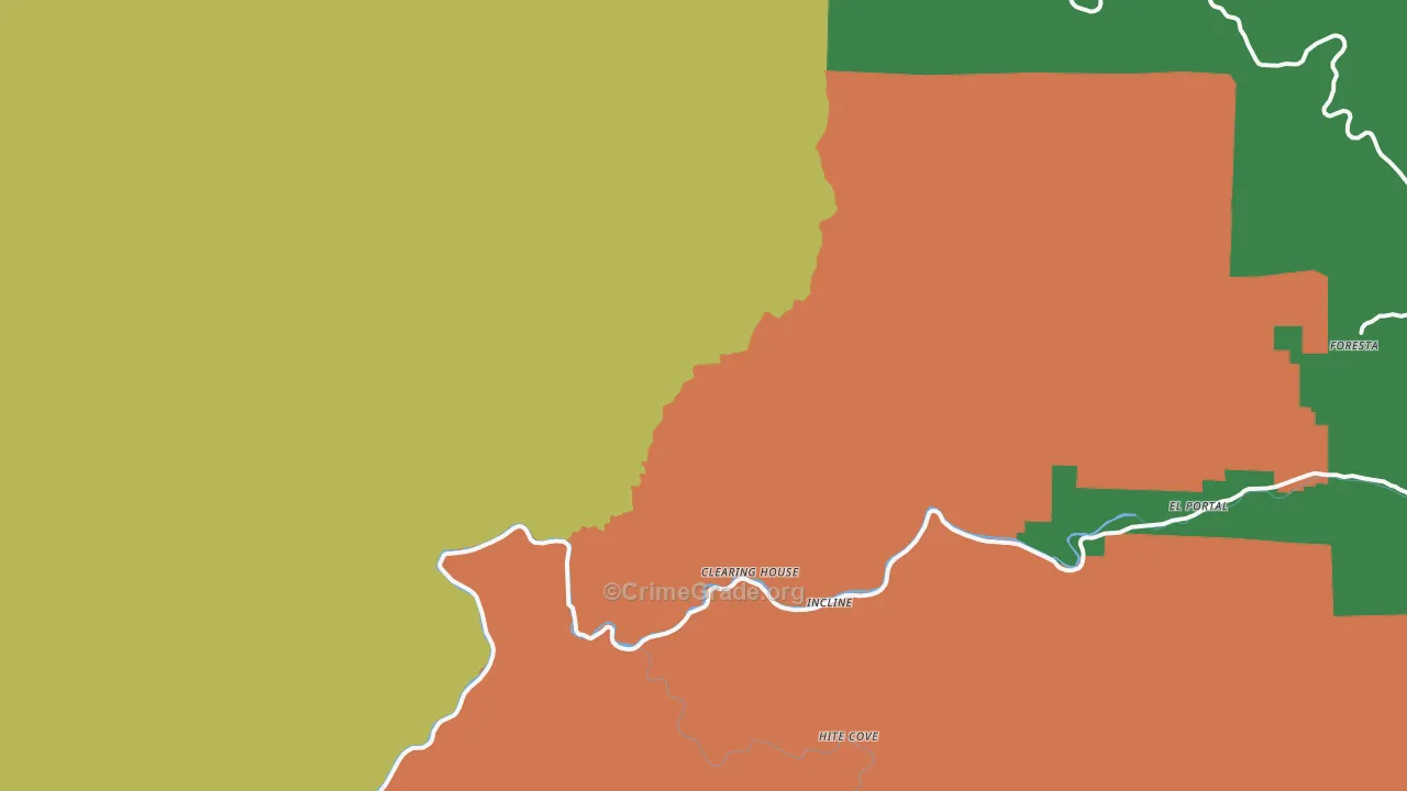 Incline, CA Map of Vandalism Rates