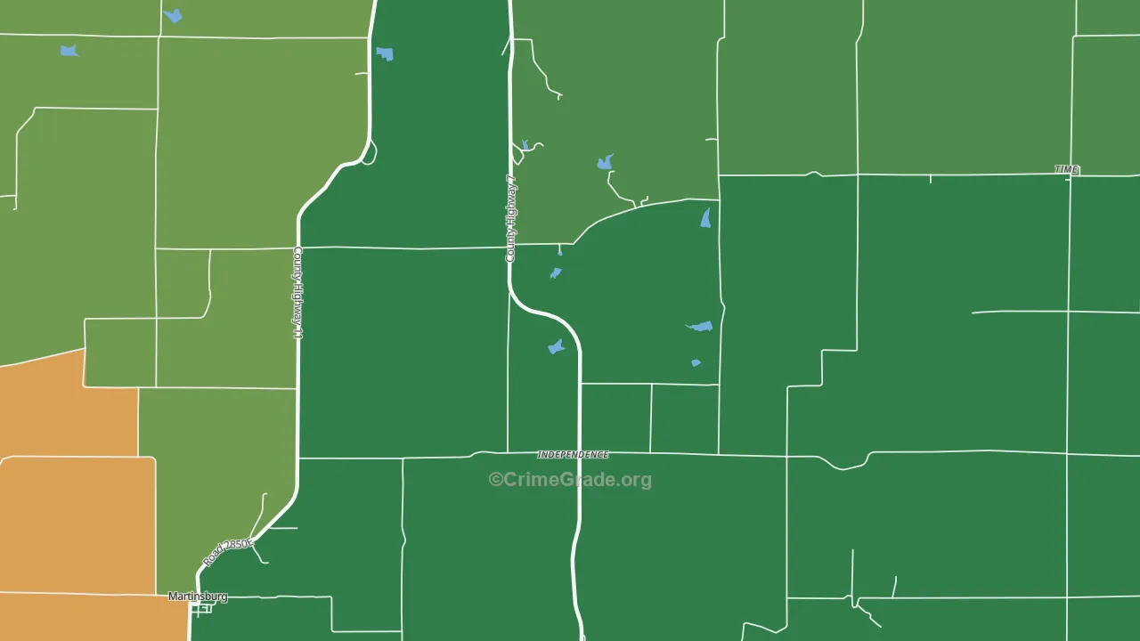 Independence, IL Map of Vandalism Rates