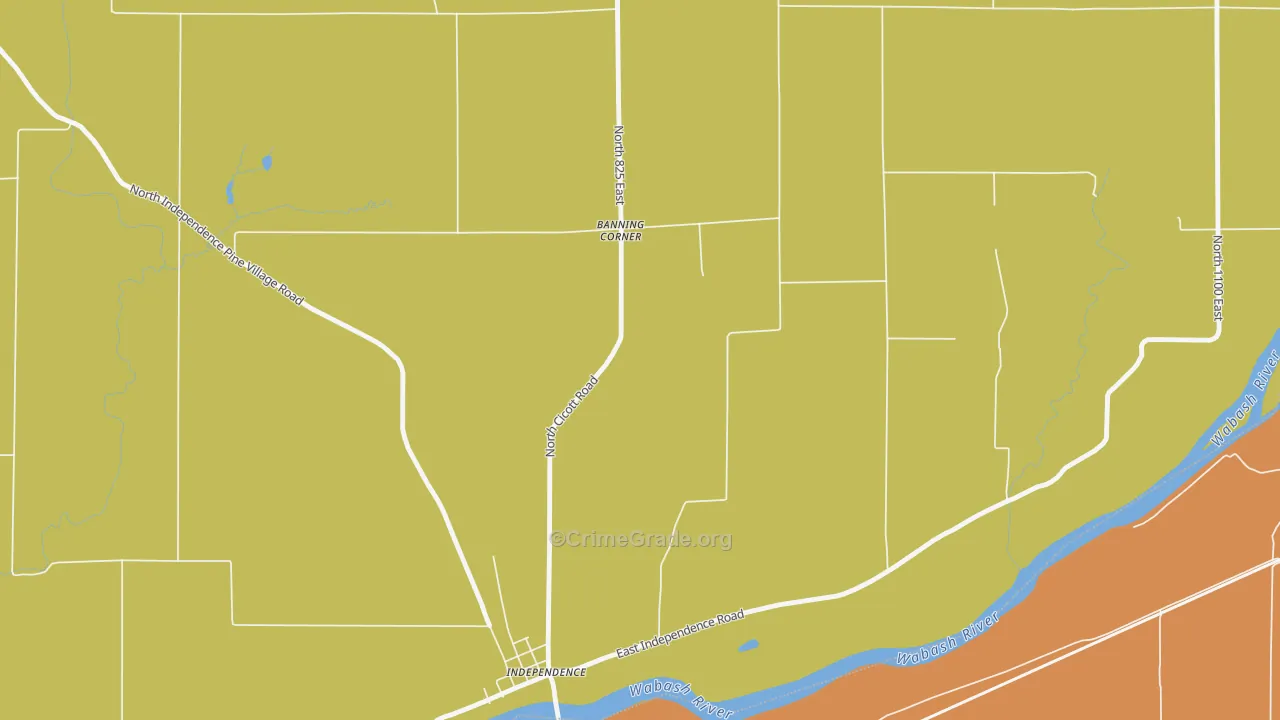 Independence, IN Map of Vandalism Rates