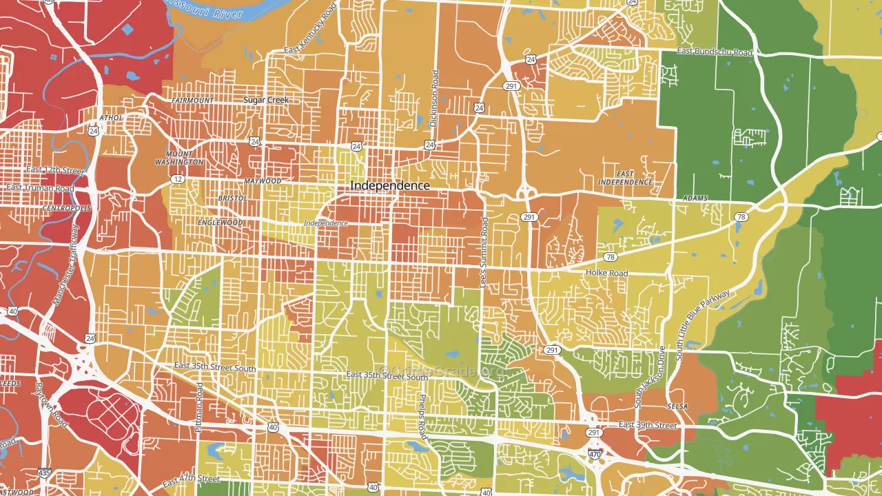 Independence, MO Map of Vandalism Rates
