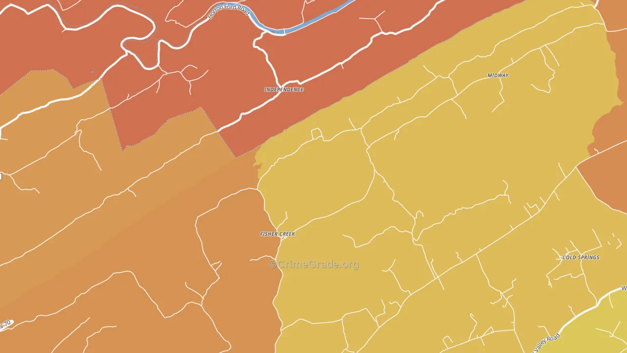 Independence, TN Map of Vandalism Rates