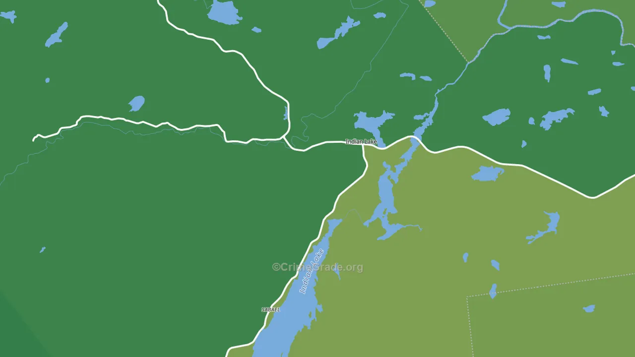 Indian Lake, NY Map of Vandalism Rates