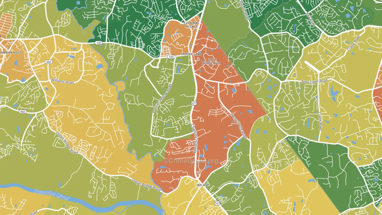Indian Land, SC Map of Vandalism Rates