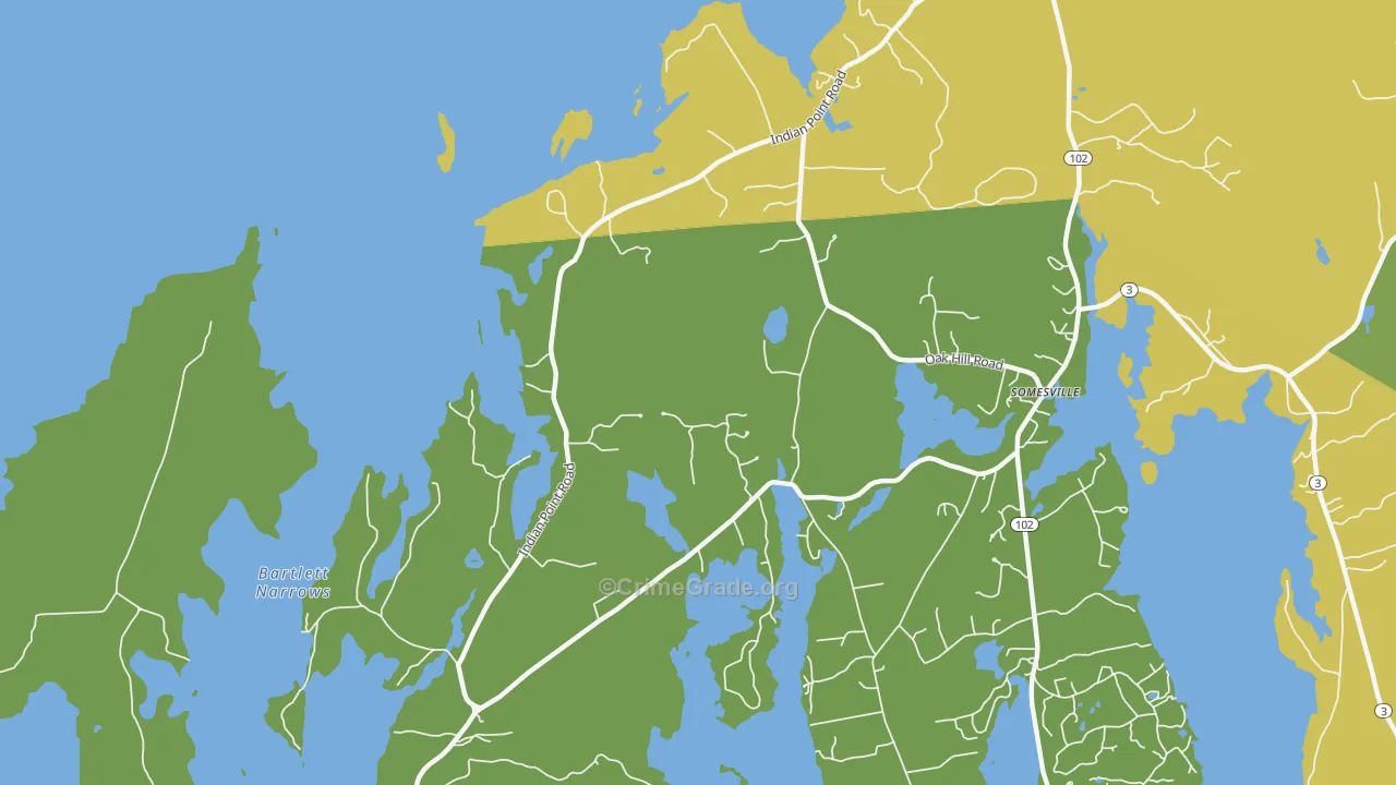 Indian Point, ME Map of Vandalism Rates