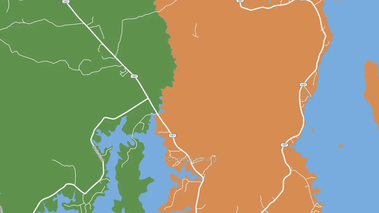 Indian River, ME Map of Vandalism Rates