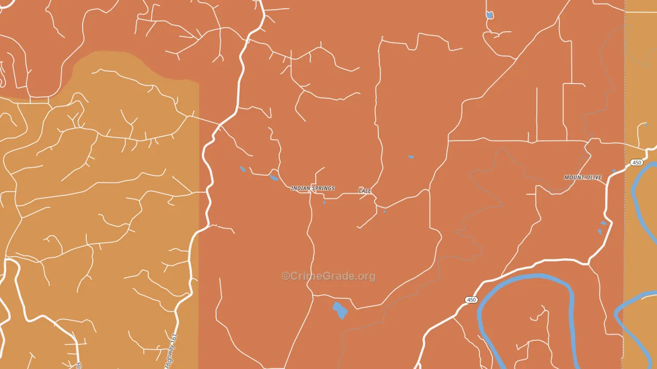 Indian Springs, IN Map of Vandalism Rates
