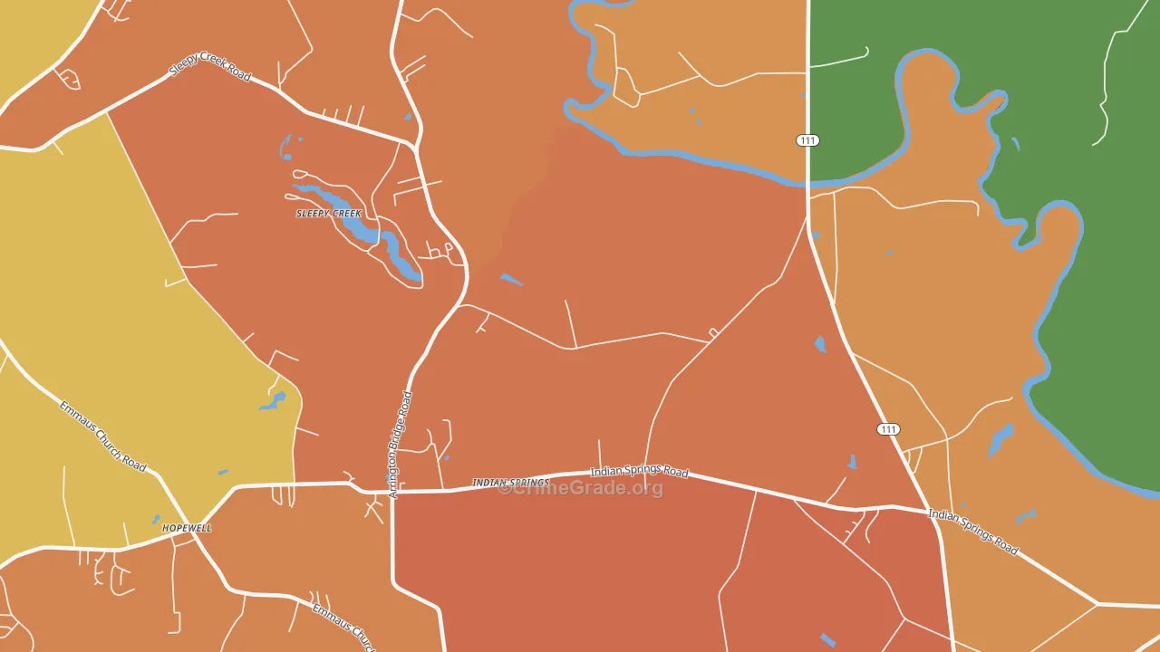 Indian Springs, NC Map of Vandalism Rates