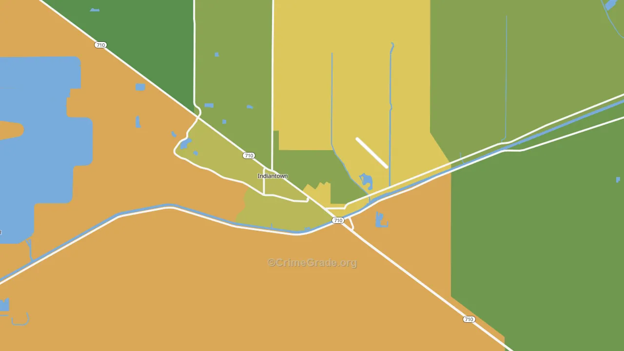 Indiantown, FL Map of Vandalism Rates