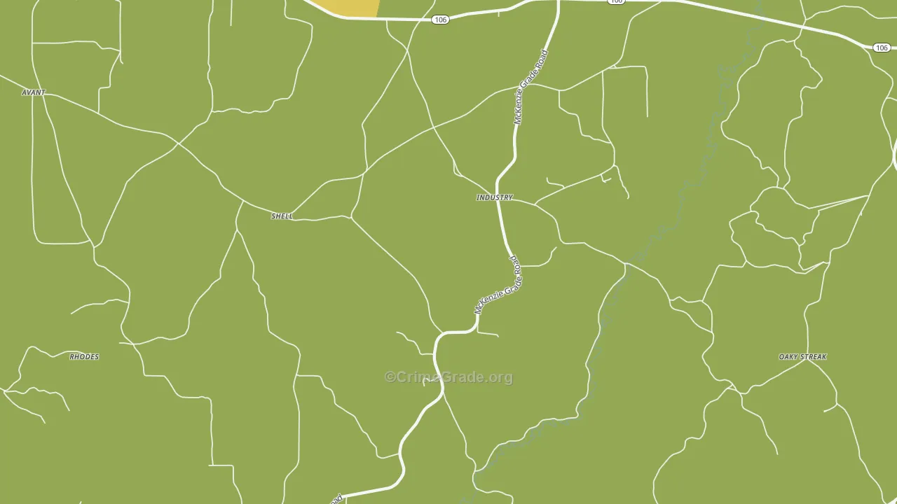 Industry, AL Map of Vandalism Rates