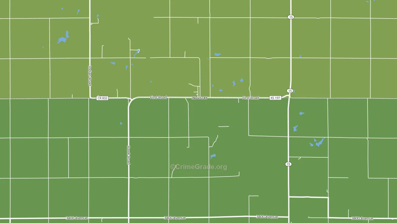 Industry, KS Map of Vandalism Rates
