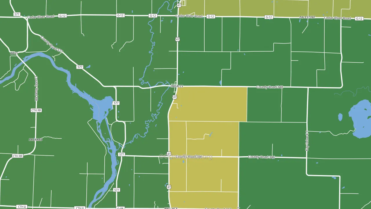 Ingalls, MI Map of Vandalism Rates