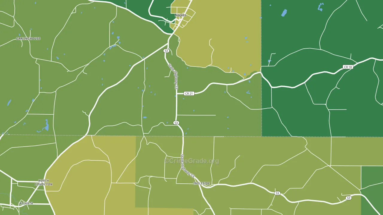 Ingleside, NY Map of Vandalism Rates