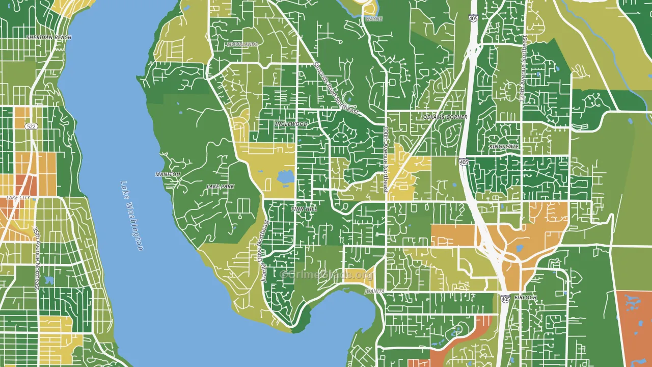 Inglewood-Finn Hill, WA Map of Vandalism Rates