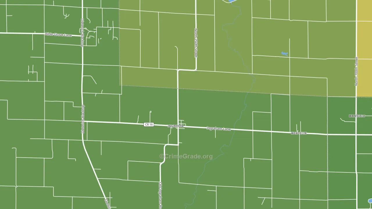 Ingraham, IL Map of Vandalism Rates