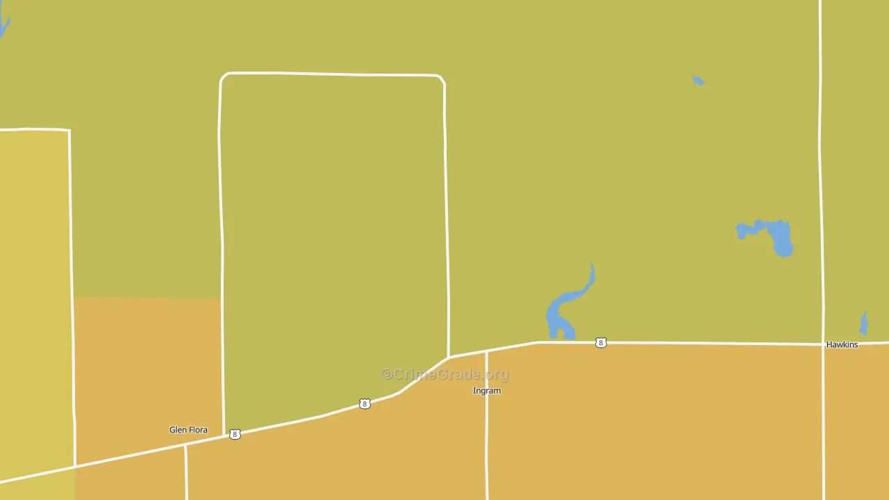 Ingram, WI Map of Vandalism Rates