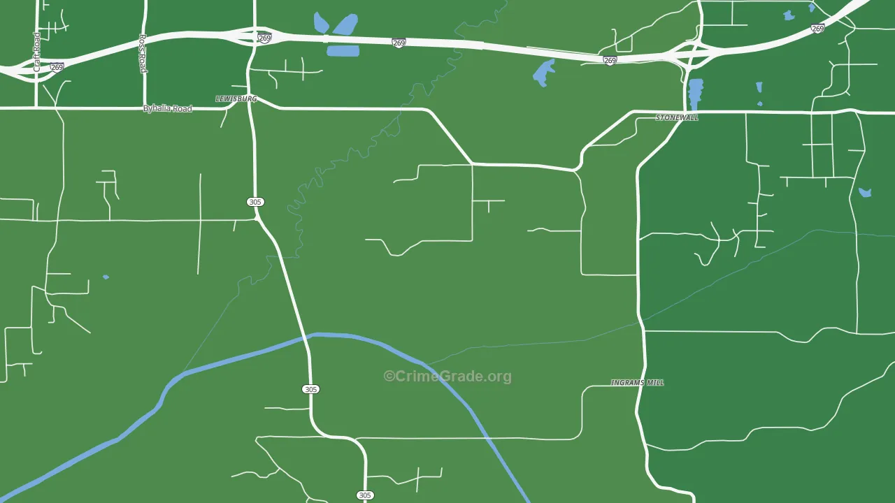 Ingrams Mill, MS Map of Vandalism Rates