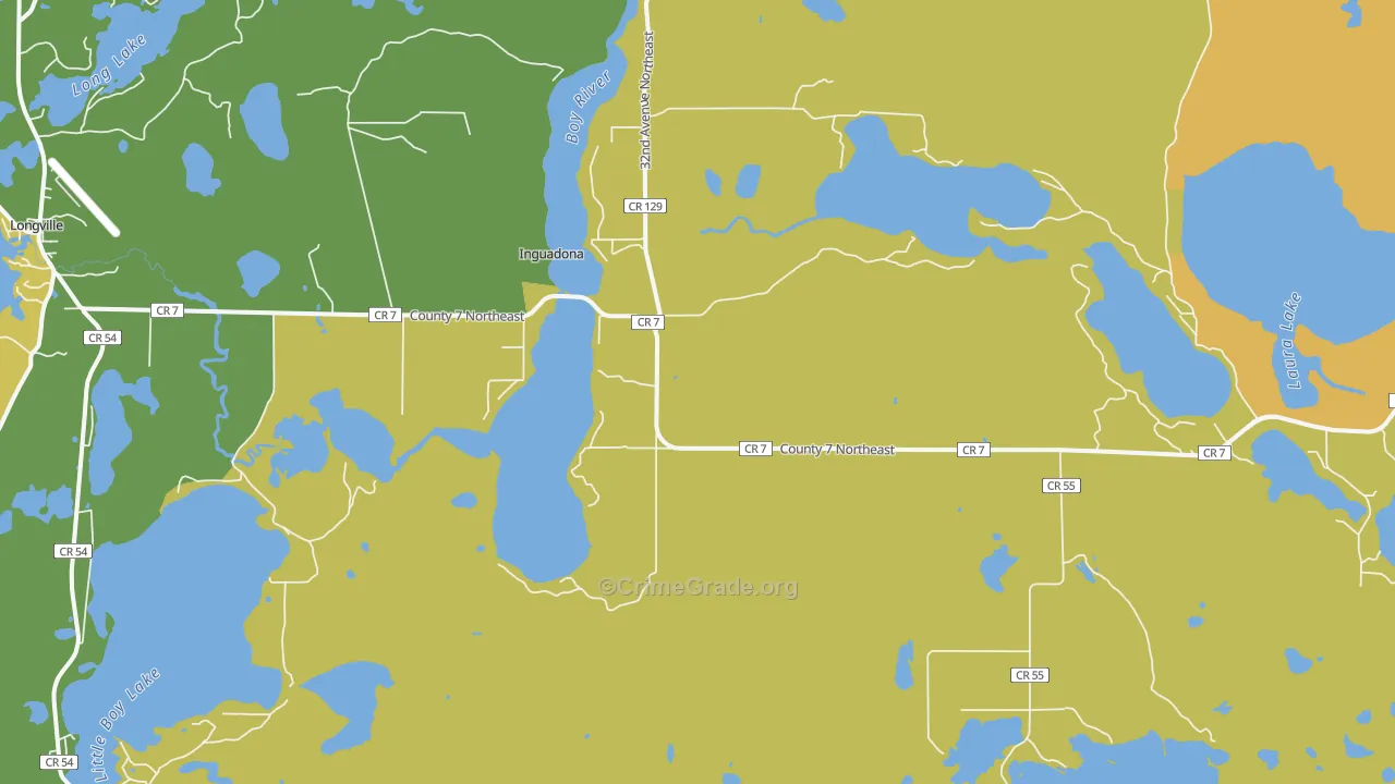 Inguadona, MN Map of Vandalism Rates