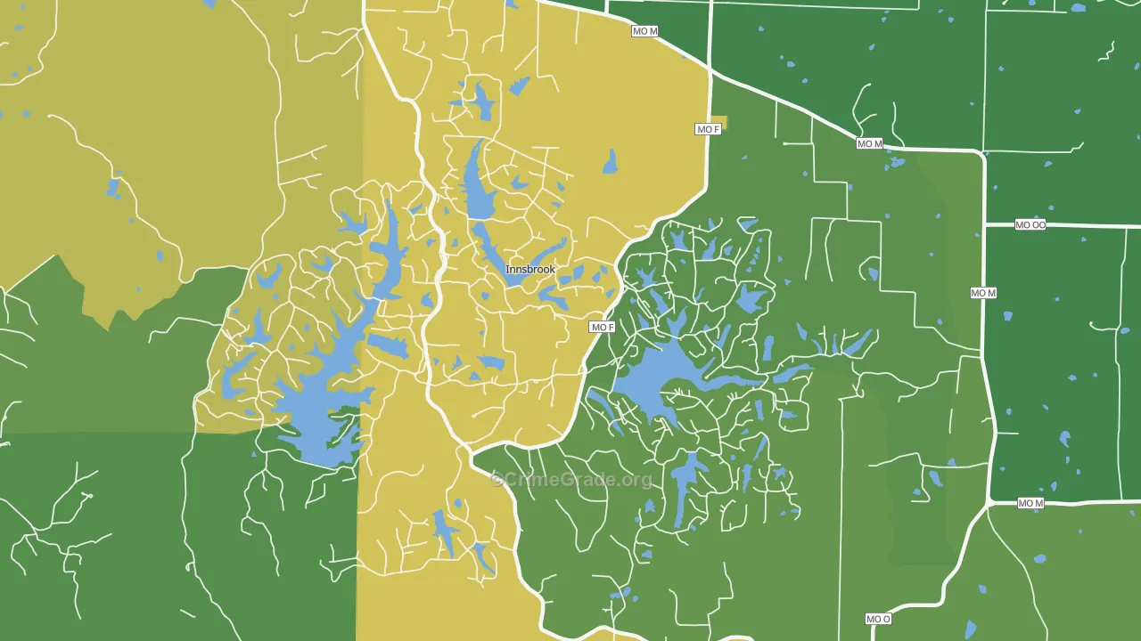 Innsbrook, MO Map of Vandalism Rates