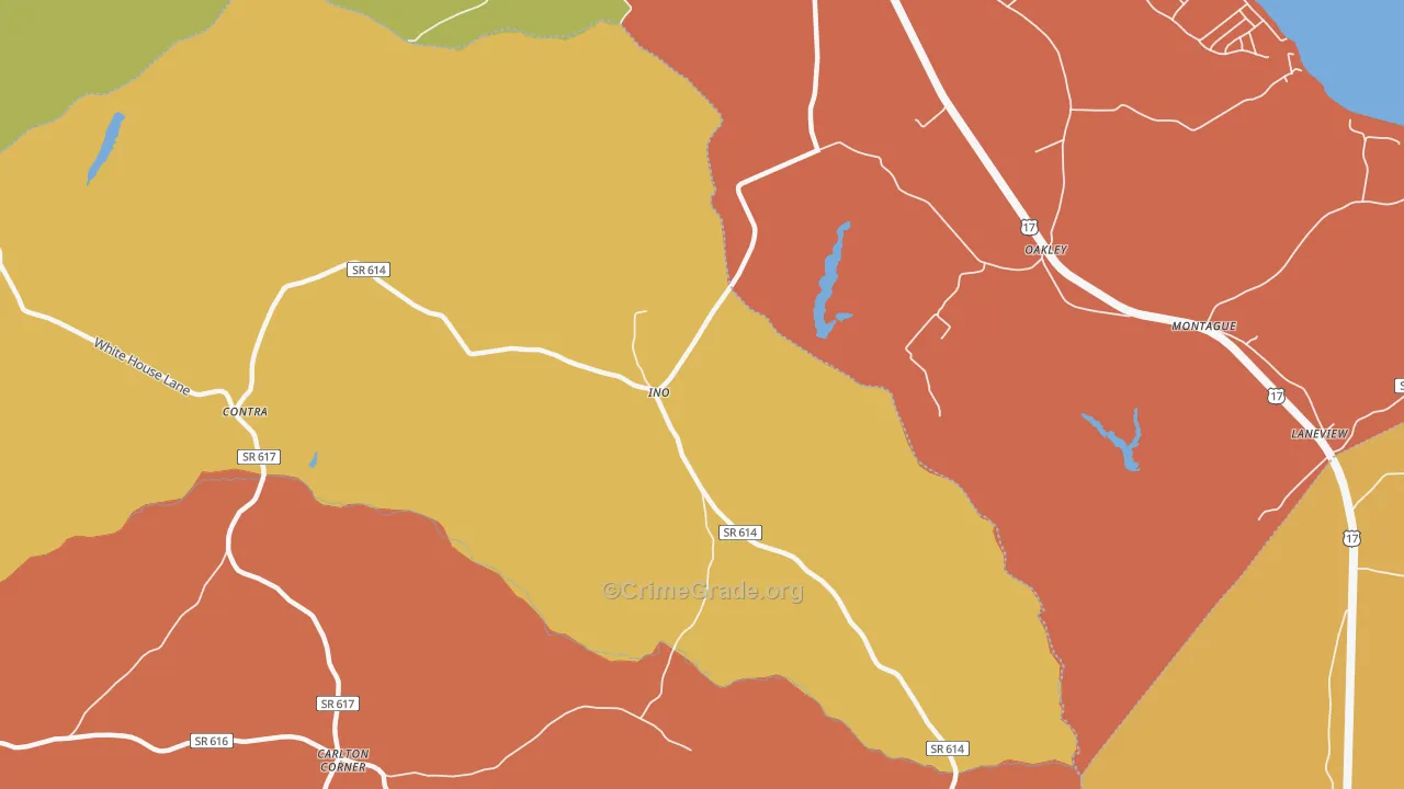 Ino, VA Map of Vandalism Rates
