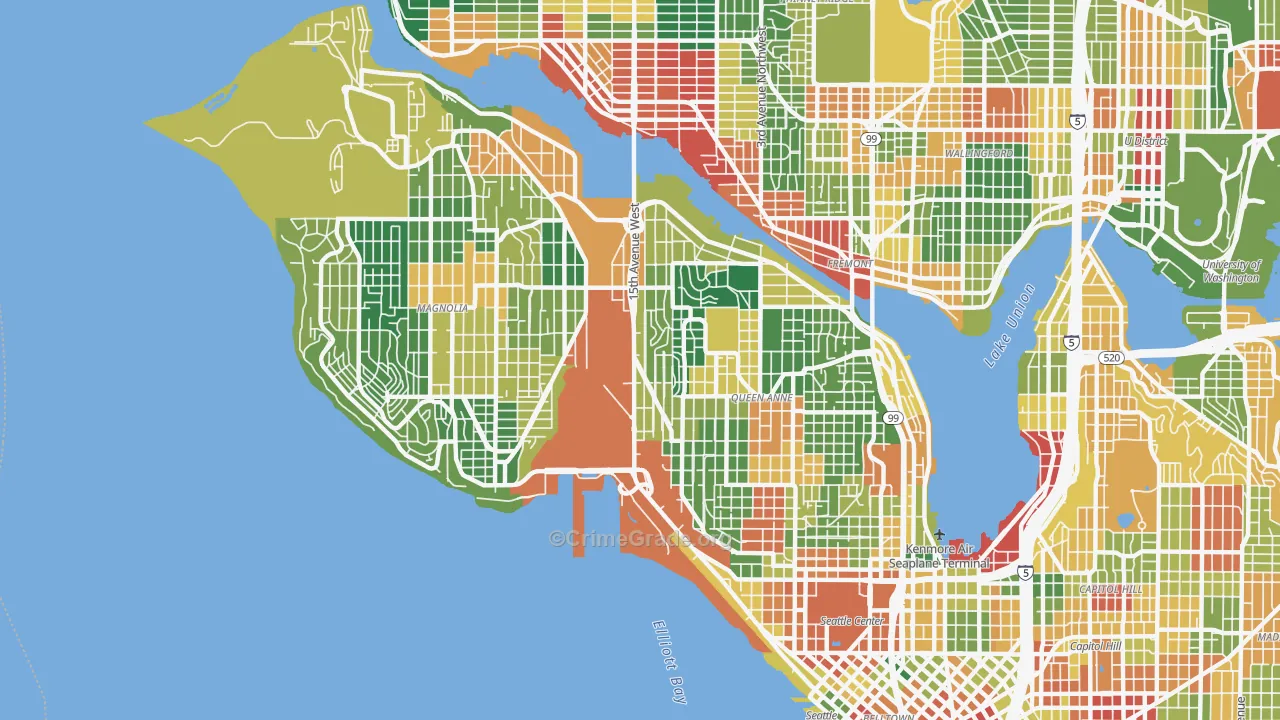 Interbay, Seattle, WA Map of Vandalism Rates