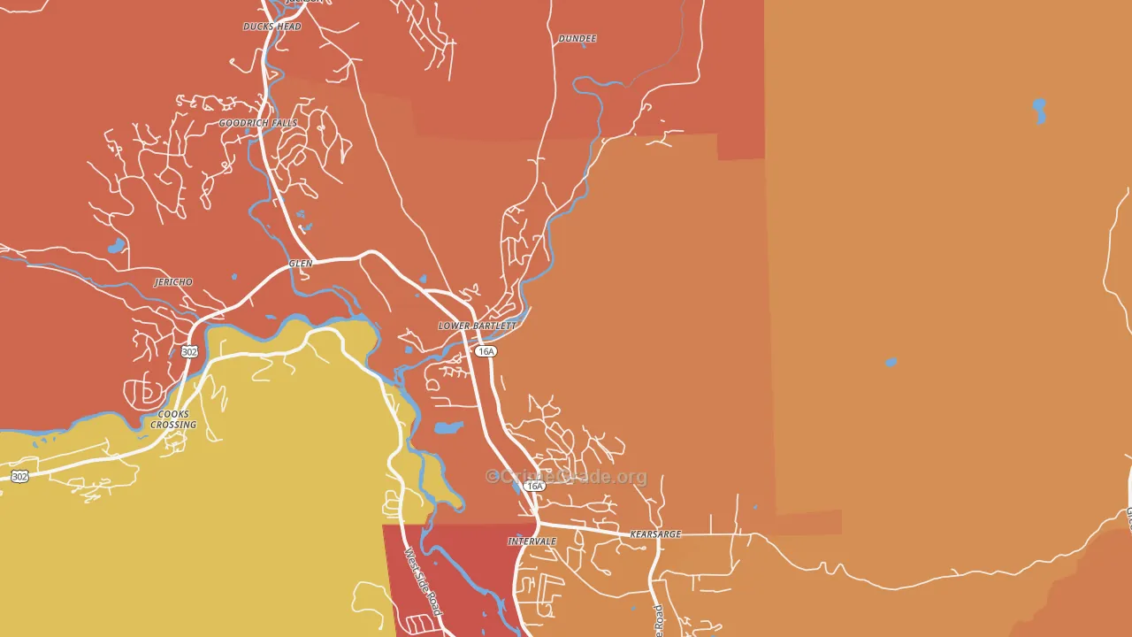 Intervale, NH Map of Vandalism Rates