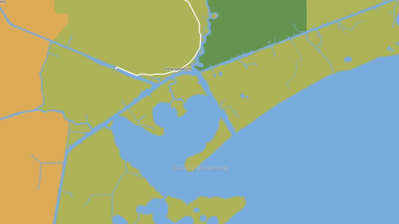 Intracoastal City, LA Map of Vandalism Rates