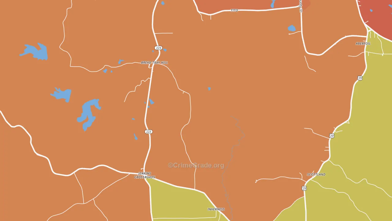 Inverness, AL Map of Vandalism Rates