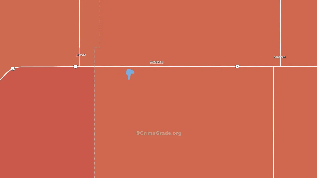 Inverness, MT Map of Vandalism Rates