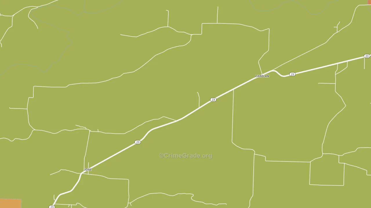 Ione, AR Map of Vandalism Rates