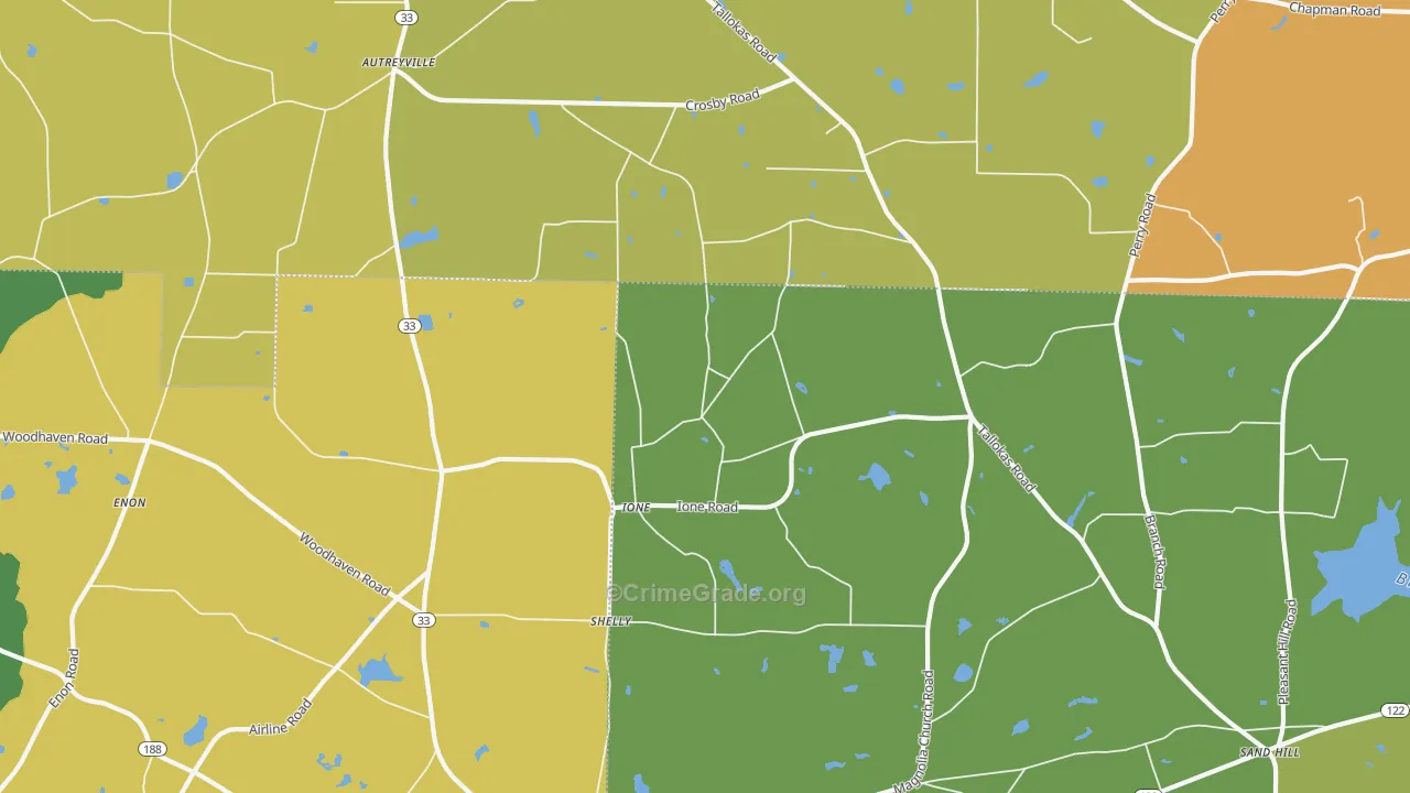 Ione, GA Map of Vandalism Rates