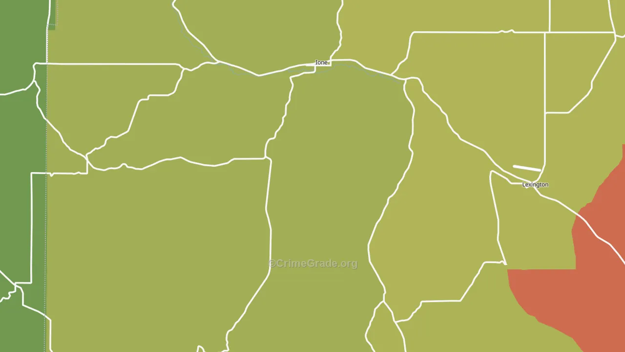 Ione, OR Map of Vandalism Rates