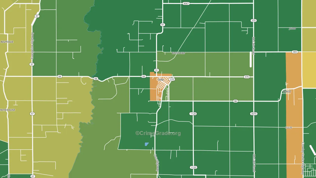 Iota, LA Map of Vandalism Rates