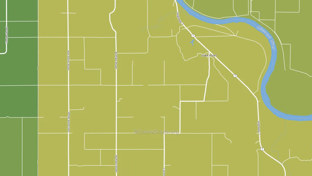 Iowa Point, KS Map of Vandalism Rates