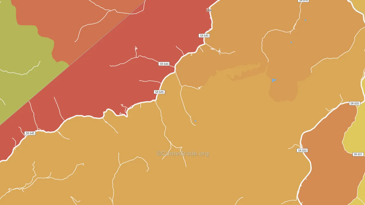 Ira, VA Map of Vandalism Rates