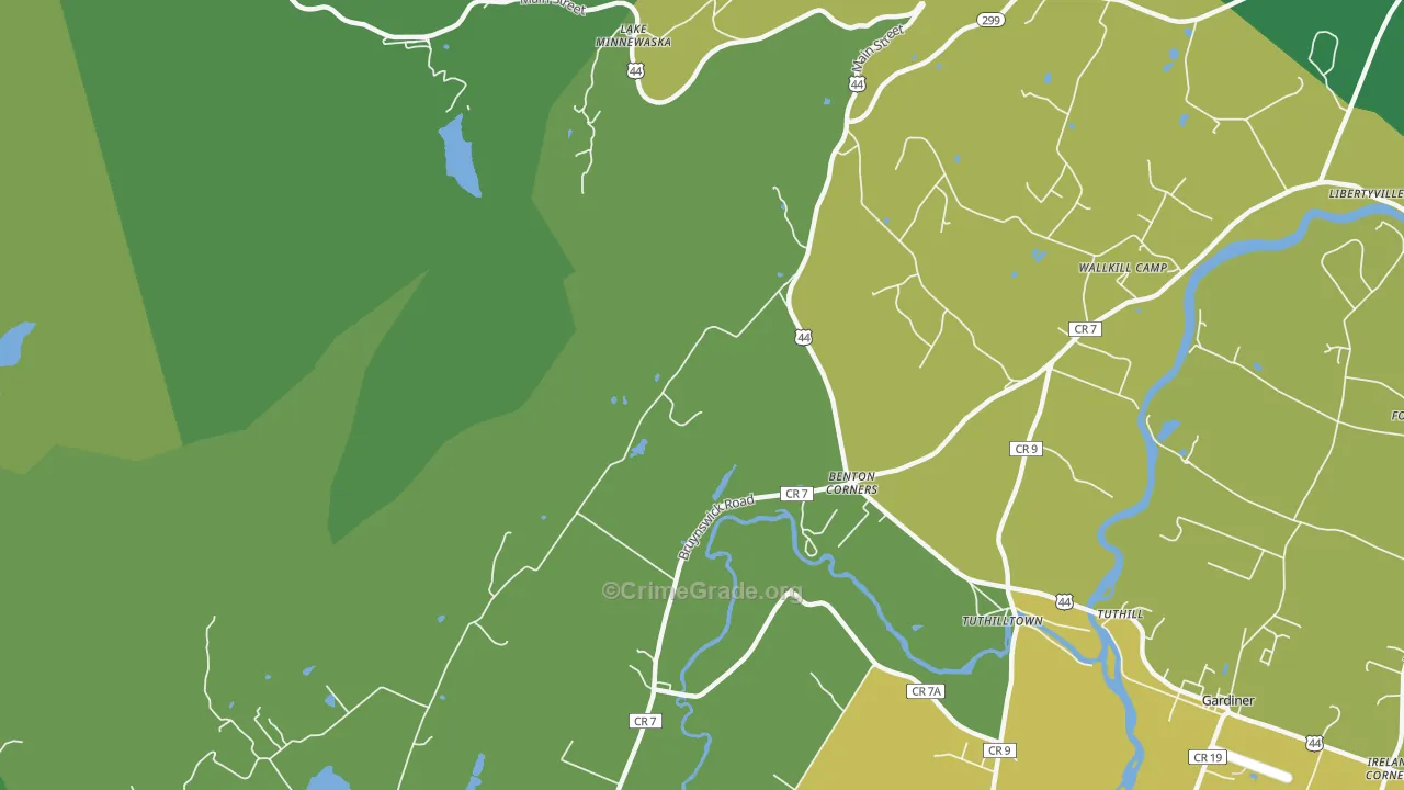 Ireland Corners, NY Map of Vandalism Rates