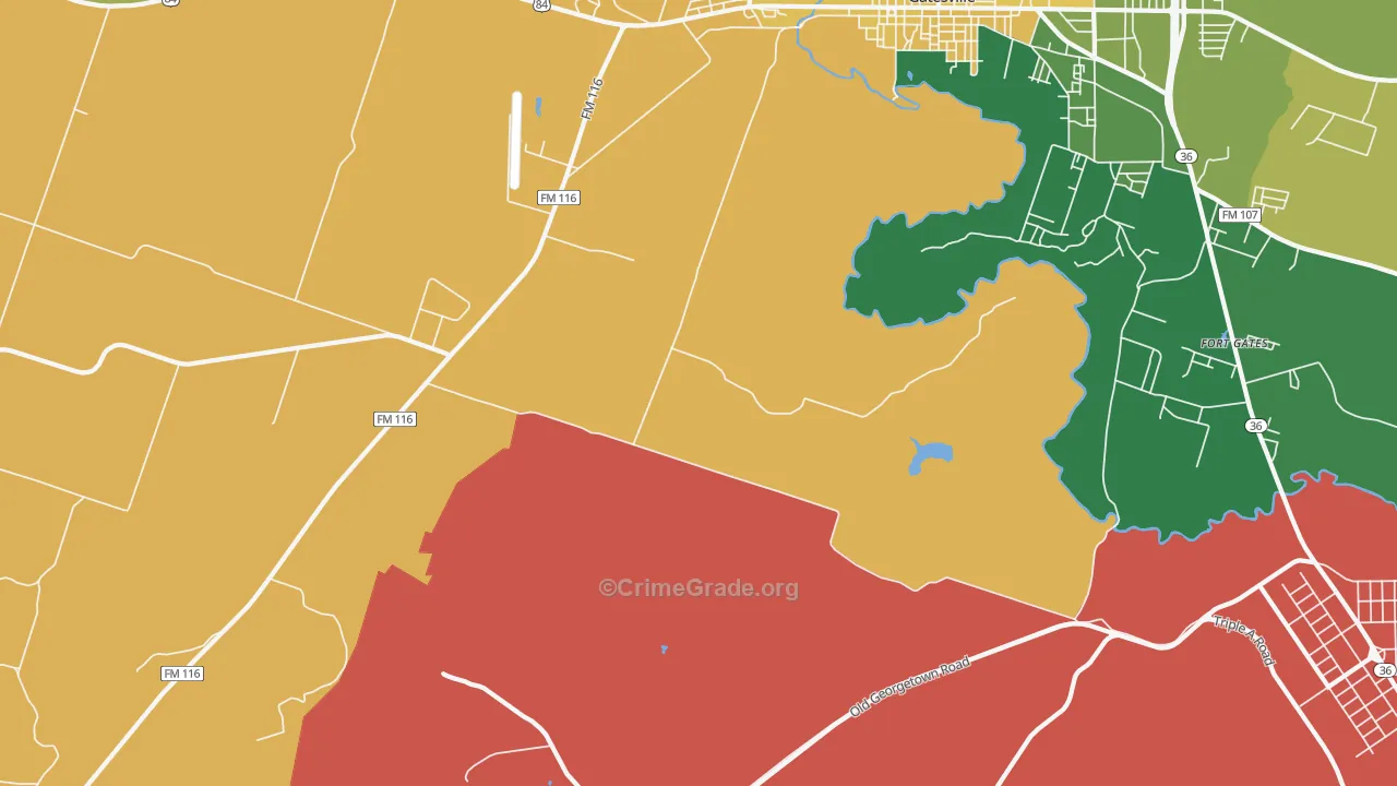 Ireland, TX Map of Vandalism Rates