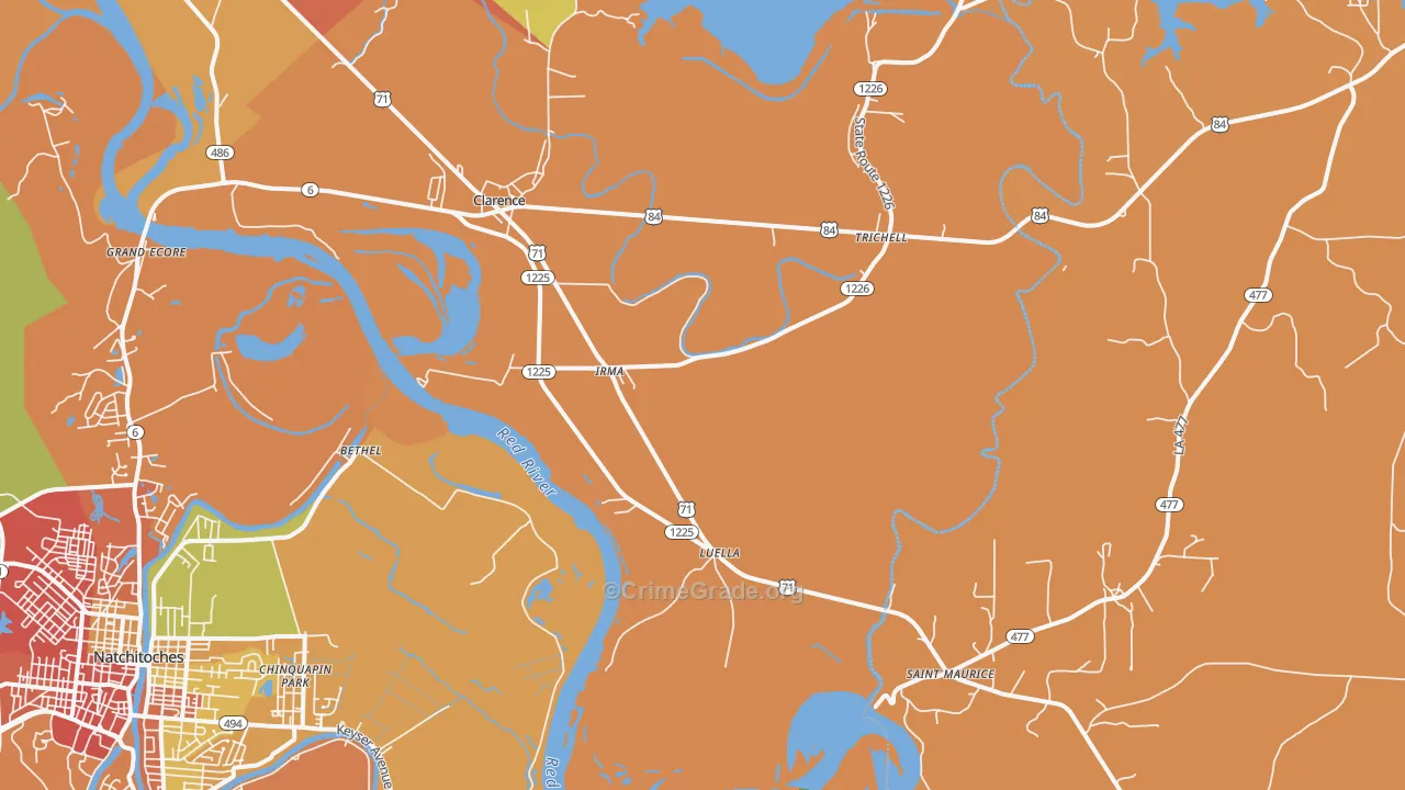 Irma, LA Map of Vandalism Rates