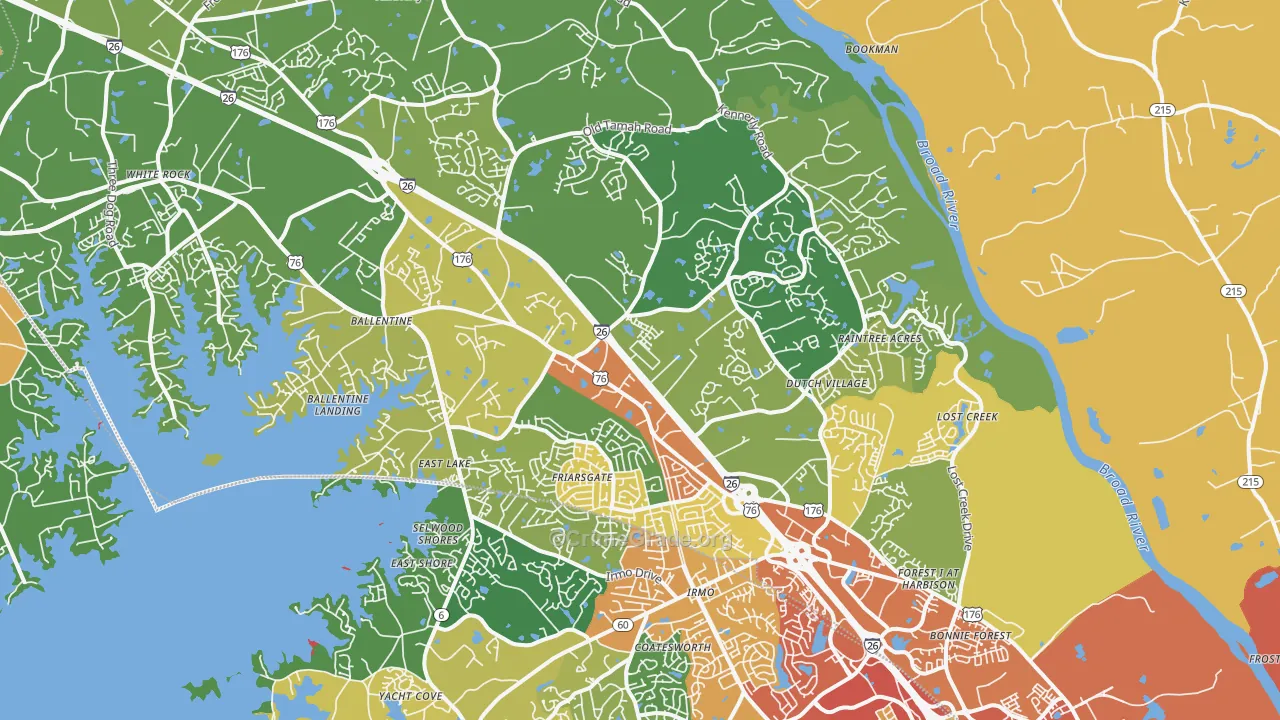 Irmo, SC Map of Vandalism Rates
