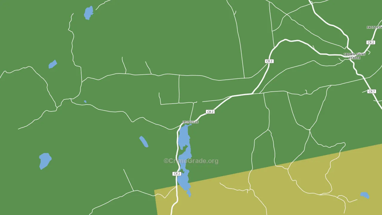 Ironville, NY Map of Vandalism Rates