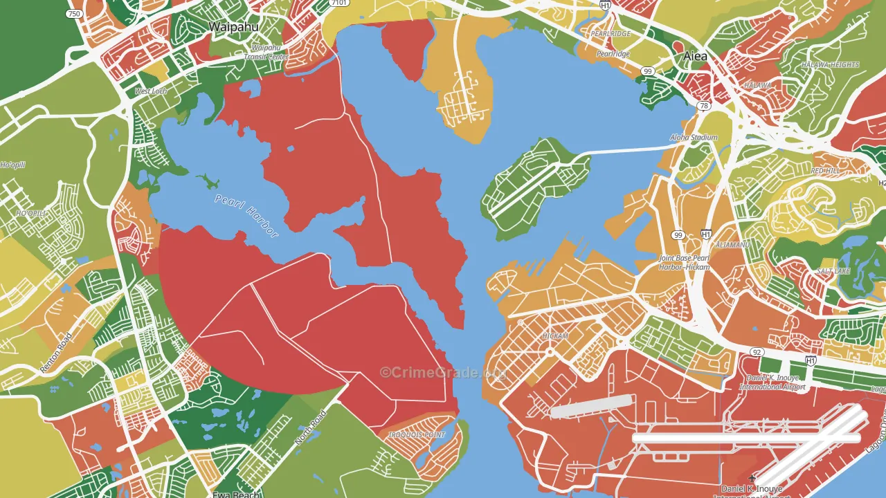 Iroquois Point, HI Map of Vandalism Rates