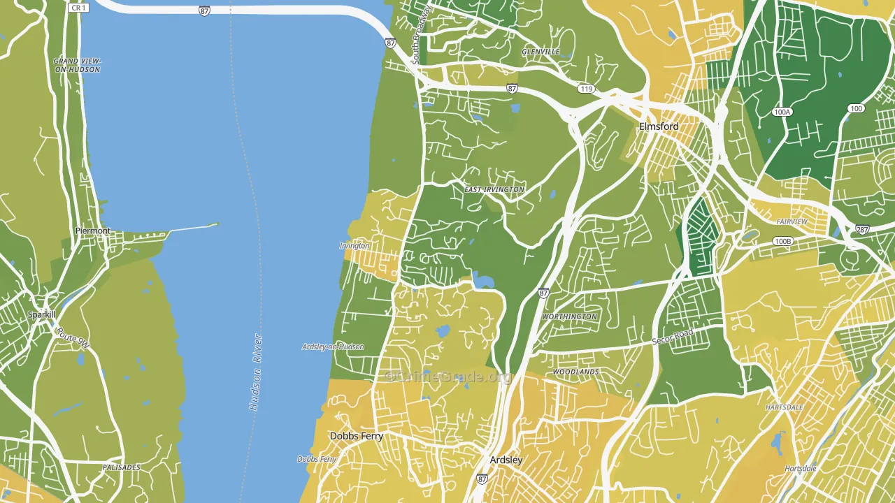 Irvington, NY Map of Vandalism Rates