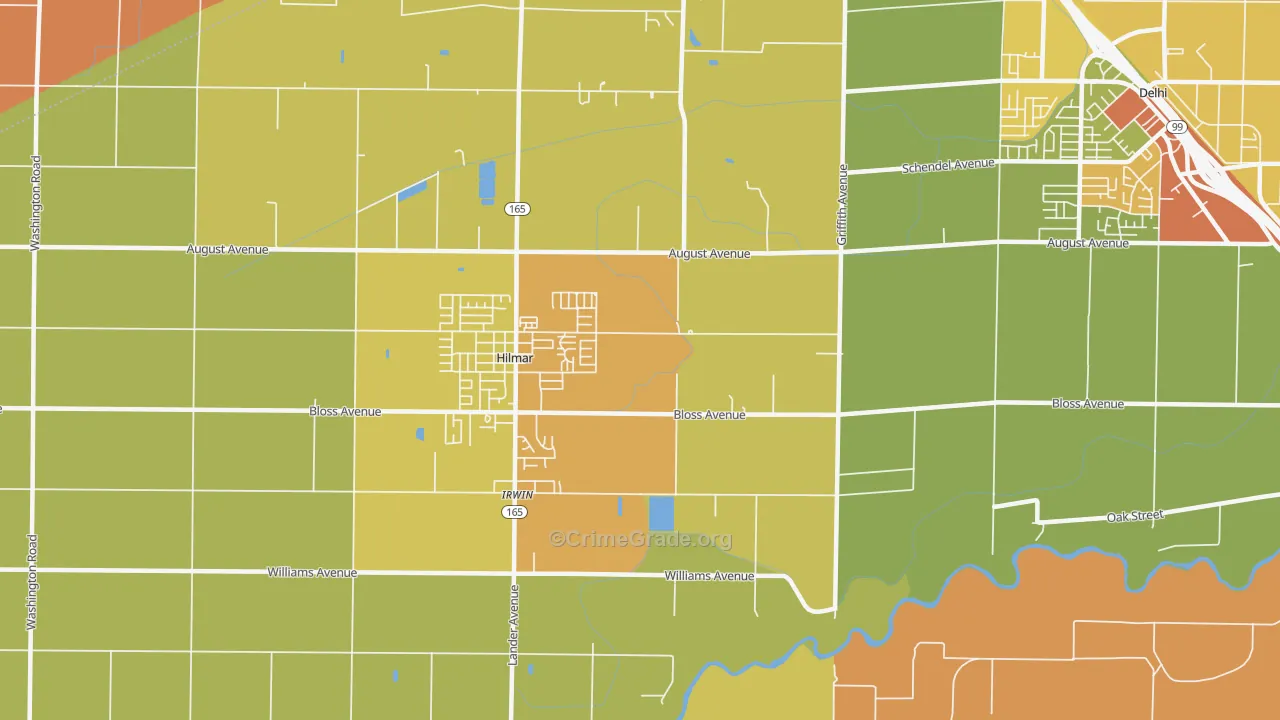 Irwin, CA Map of Vandalism Rates